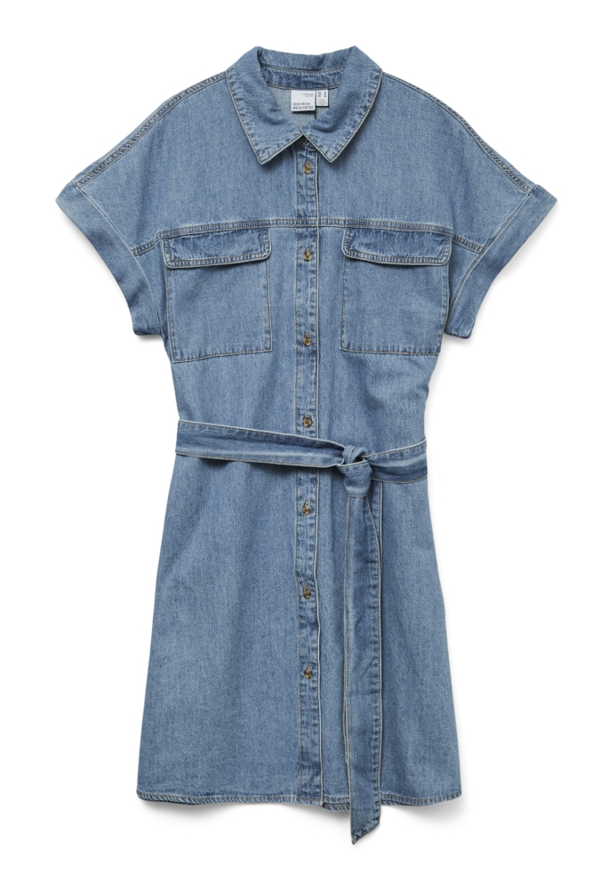 VMNOTUS SS SHORT DENIM DRESS YO371 10328263 MEDIUM BLUE DENIM